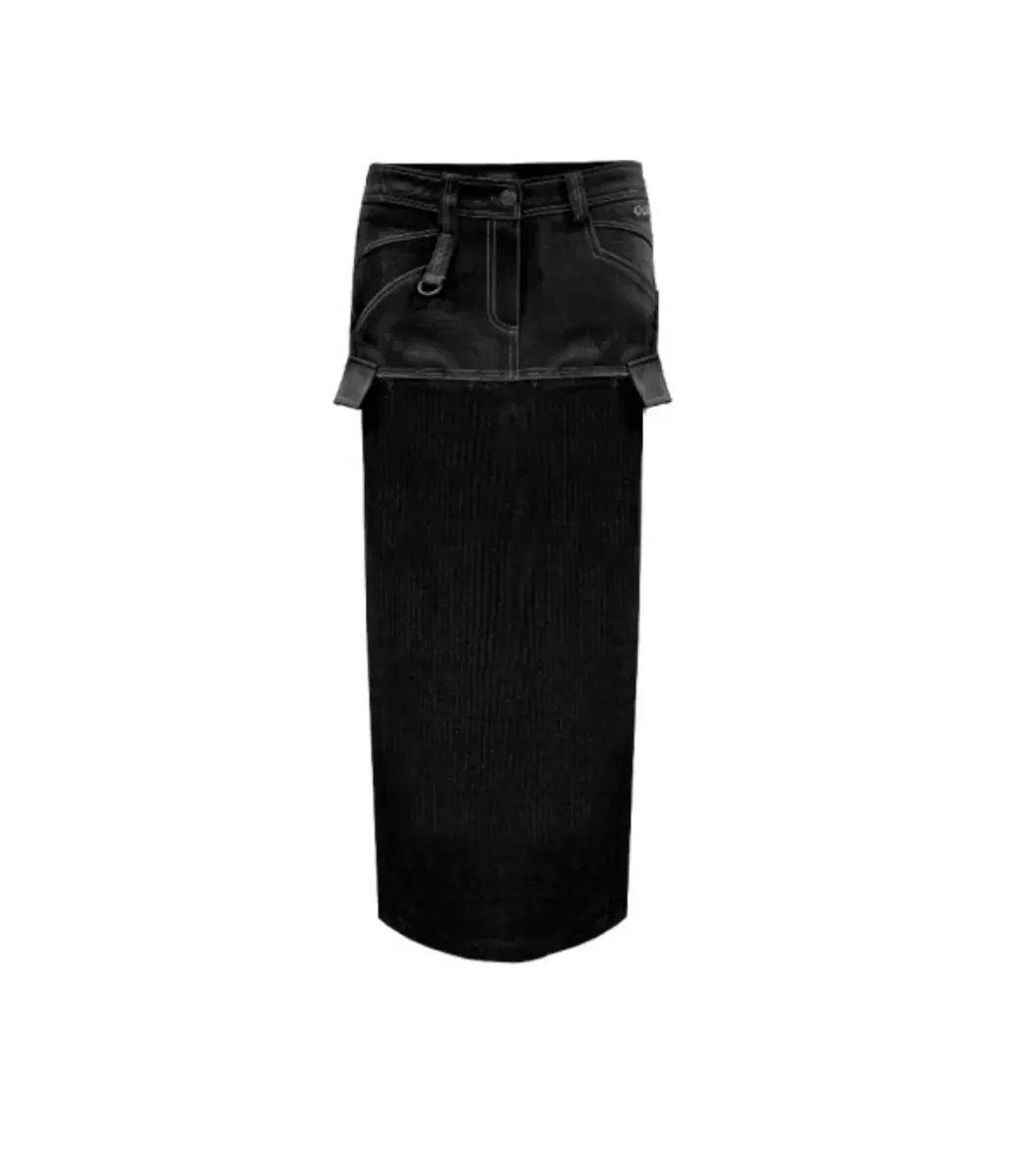 오도어 롱 스커트 Caston raw skirts